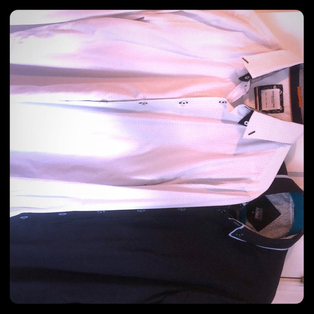 Casual shirts one medium one large . CLUBBING